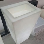White Alabaster Stone Basin For Hotel Project