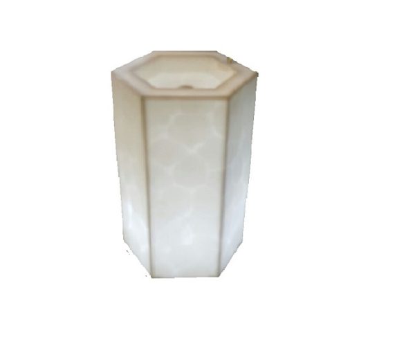 Alabaster Stone Basin Hexagonal Design